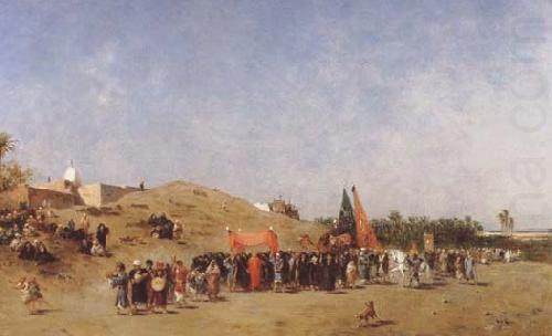 Carl Haag A Bridal Procession in Damascus (mk32) china oil painting image